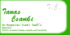 tamas csanki business card